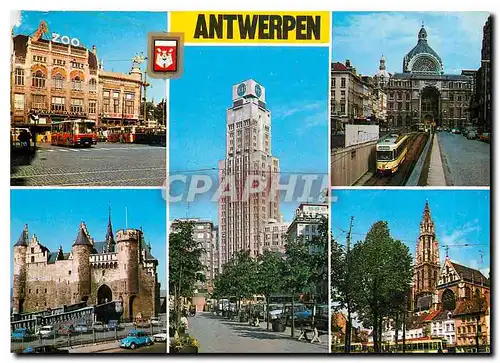 Moderne Karte Greetings from Antwerpen