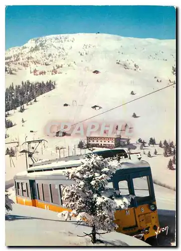 Cartes postales moderne Massif du Mont Blanc Haute Savoie Le Tramway du Mont Blanc au Prarion