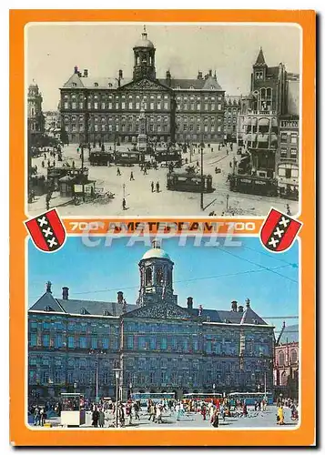 Moderne Karte Amsterdam Holland Dam with Royal Palace