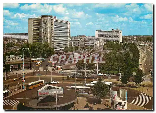 Cartes postales moderne Rotterdam Holland Station Square Weena and Post Office