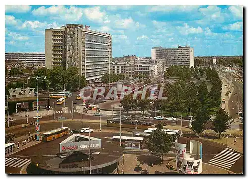 Moderne Karte Rotterdam Holland Station Square Weena and Post Office