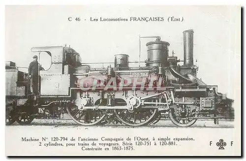 Cartes postales moderne Les Locomotives Francaises Etat Machine N 120 794