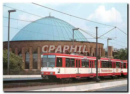 Moderne Karte Rheinbahn Tw 4103 vor der Tonhalle in Dusseldorf