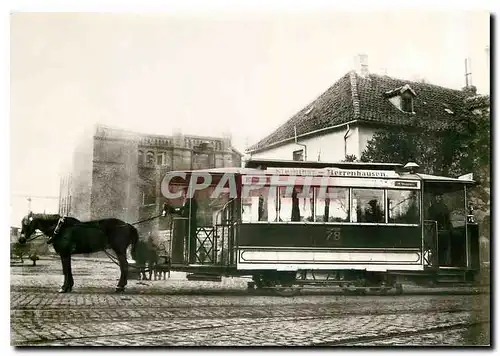 Cartes postales moderne Pferdebahnwagen