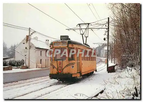 Cartes postales moderne Ligne 80 Charleroi Maurage Motrice type S 9127 a Trazegnies Sentier Madame