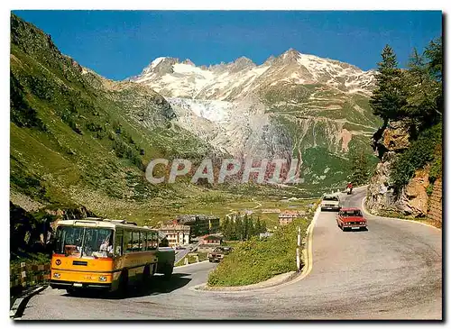 Cartes postales moderne Gletsch VS Furkapassstrasse Rhonegletscher Galenstock