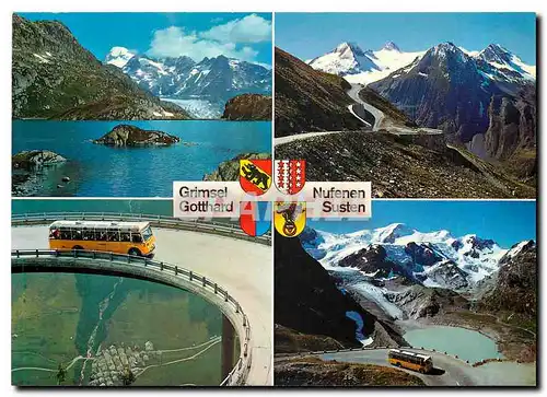 Moderne Karte Grimsel Gotthard Nufenen Susten