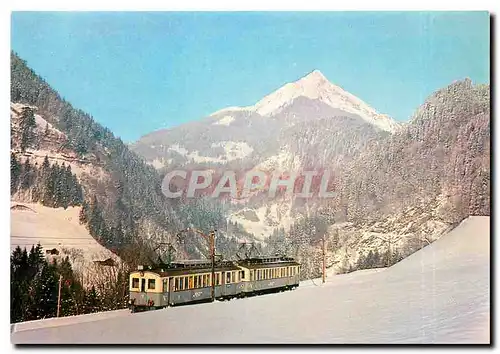 Cartes postales moderne Tram ABDe 4 4 11 12 quittent Les Plances en direction des Diablerets