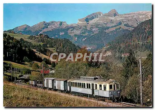 Cartes postales moderne Tram ABDe 4 4 12 entre Le Sepey et Les Diablerets