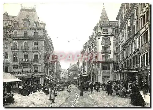 Cartes postales moderne Geneve de Jadis La rue de la Croix d'Or