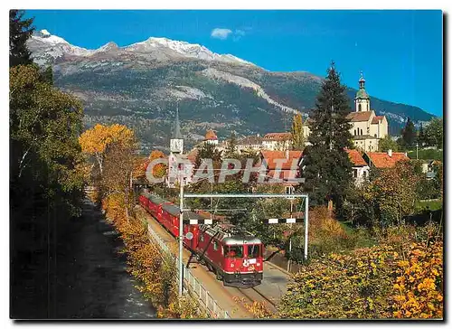 Cartes postales moderne Rhatische Bahn Arosa Bahn in Chur Sand