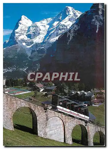 Cartes postales moderne Murren mit Allmenhubelbahn