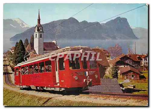Cartes postales moderne Tram BDeh 4 4 Nr 5 Vitznau Rigi Bahn