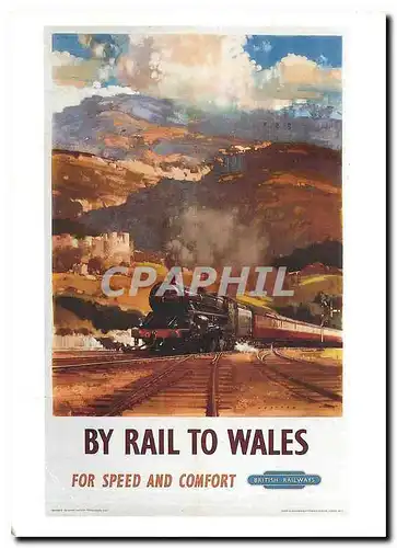 Moderne Karte By rail to Wales