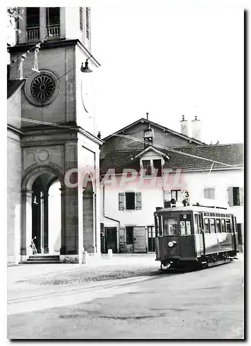 Cartes postales moderne Au petit-Saconnex  peu avant la reansformation de la ligne 3 en trolleybus (1942)