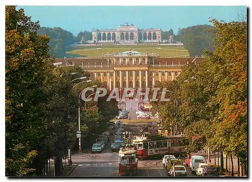 Moderne Karte Blick auf Schioss Schonbrunn und Gloriette