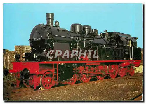 Moderne Karte personenzug-dampflokomotive 78 510 der DB ehemals preussische T18