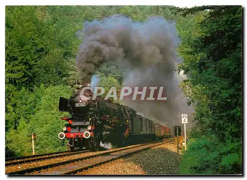 Moderne Karte schnellzug der 50er jahre mit der olgefeuerten Q1 1100okomotive 01 111