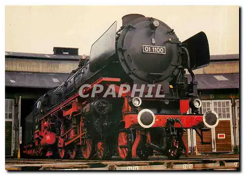 Moderne Karte Schneilzug-Dampflokomotive 01 1100