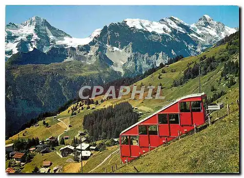 Moderne Karte Cable railway Murren-Allmendhubel