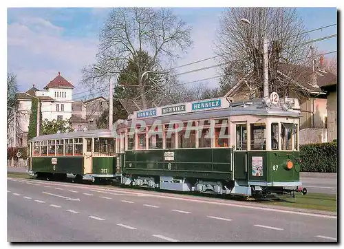 Moderne Karte Les tramways de Geneve