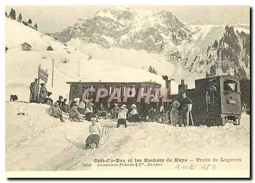 Cartes postales moderne Train de lugeurs � Cr�t-d'y-Bau