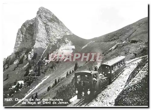 Cartes postales moderne Train pour les Rochers de Naye