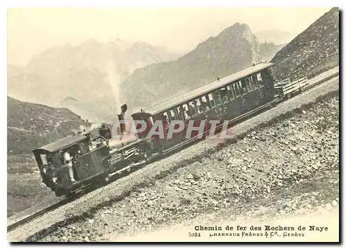 Cartes postales moderne Train pour les Rochers de Naye pr�s de la station de Jaman