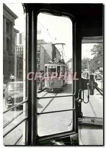 Cartes postales moderne Kreuzung zweier Schneillaufer VBZ Be 2/2 1017 mit 1015 beim Polytechnikum um 1070