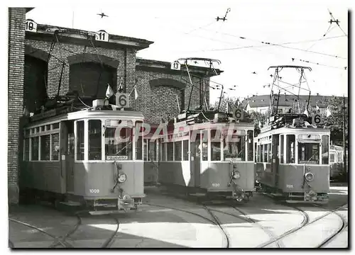 Cartes postales moderne 3 Zuge der Aktion pro Sachsitram beim ehemaligen VBZ-Depotgebaude Kalkbreite vor dem Einsatz