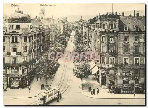 Cartes postales moderne Untere Bahnhofstrasse Zurich um 1900 noch ohne Autos