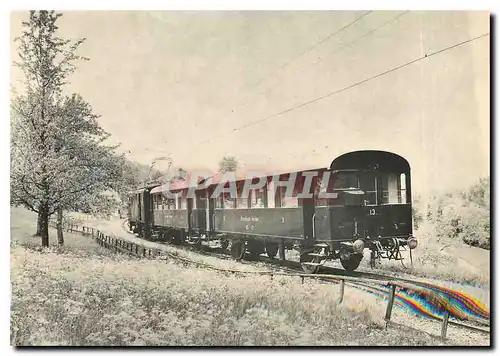 Cartes postales moderne Die beiden sog Dientwagen BC 13 + 12 vor Lok Fzah 2/4 22 bei Schwendi 1930