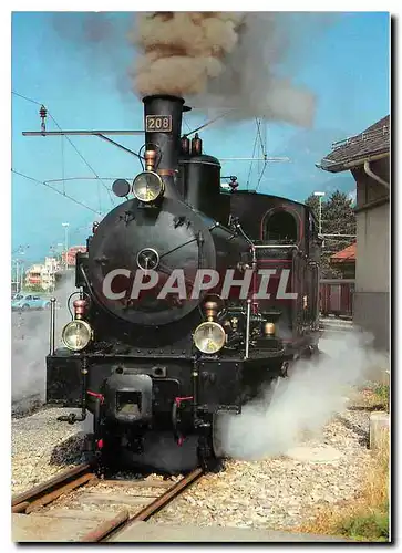 Cartes postales moderne Die museal erhalterne Brunig-Talbahnlokomotive G 3/4 208