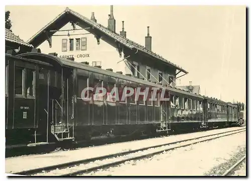 Cartes postales moderne C4 31-32  BC4 14  en gare de Ste-Croix 1930. photo Cornu