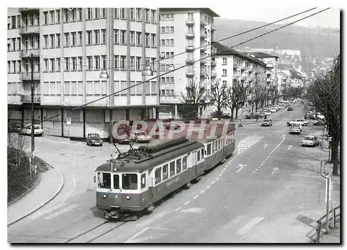 Moderne Karte BDe 4/4 6 + B4 41 (ex BDB) � la Murlenstrasse 23.3.1975. Photo M. Grandguillaume