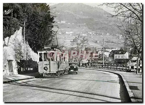 Moderne Karte Collision de la Ce 2/2 2 avec une voiure au Basset de Clarens.22.11.1937. Coll. J-L Rochaix