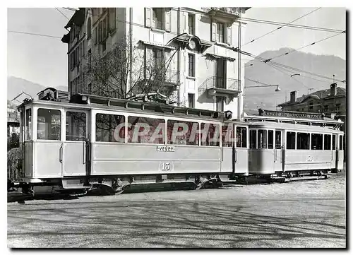 Moderne Karte Ce 2/2 13 et remoue C58 devant la d�pot � Clarens.8.3.1950 Coll VMCV