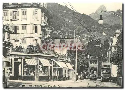 Moderne Karte Rue du Lac � Clarens au d�but du siecle. Coll J-L Rochaix