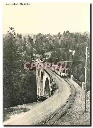 Cartes postales moderne Lorzentobelbrucke  deux trains pour Zug.Aux environs de 1915 . Coll.VHS