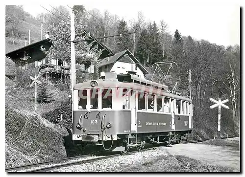 Cartes postales moderne ABFe 4/3 103 arrivant � la halte de Mollie-Saulaz.01.02.1969. Photo J-L Rochaix