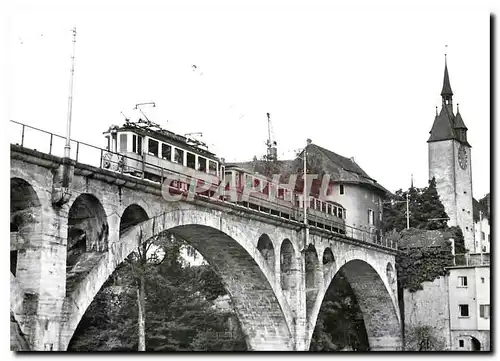 Moderne Karte Convoi quittqnt Bremgarten pour Wohlen 14.9.1968  photo J-F.Andrist