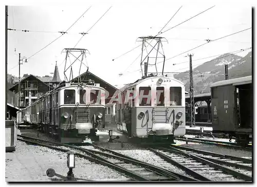 Moderne Karte FZ e 6/6 2001 et Fze 4/4 31 � Zweisimmen 23.4.1966  photo J-L. Rochaix