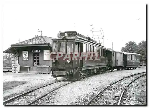 Moderne Karte Genotier  train pour St-Cergue (ABFe 4/4 10+K30AB4 21) Aout 1961  Photo J-L Rochaix