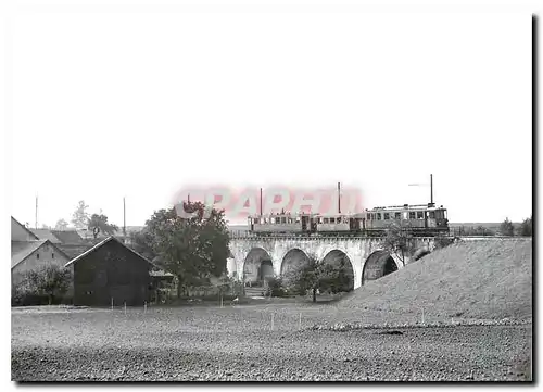 Moderne Karte Train our St-cergue sur le viaduc de l'Asse 22.9.1. photo J-L Rochaix963