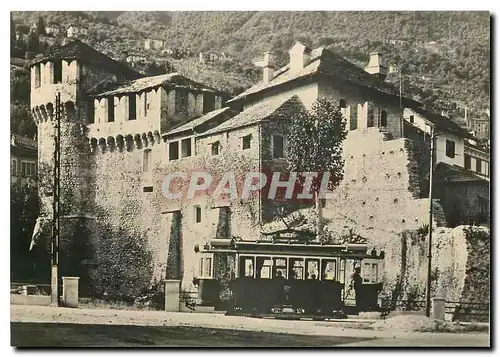 Cartes postales moderne Service Minusio-Solduno  Ce 2/2 2 devant le Castelle de Locarno. Photo Locarono. Photo BBC