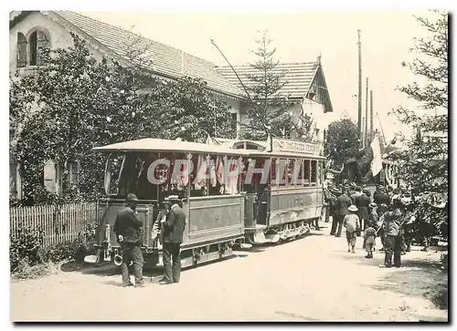 Moderne Karte Cugy 1907  Inauguration du prolongement de la Ligne.Automotrice Ce 2/2 45 et remorque C102 ex Ge