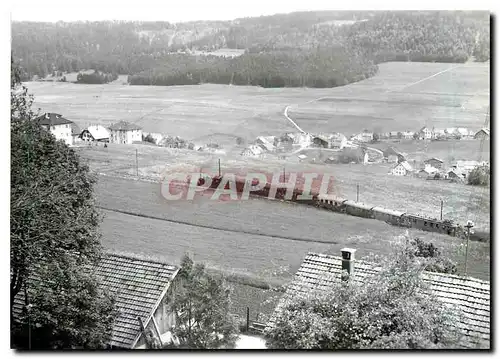 Cartes postales moderne Traction vapeur et pousse �lectrique pr�s de Tramelan 10.6.1951