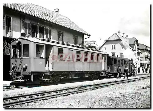 Moderne Karte Arriv�e d'un train sp�cial a Saignel�gier.10.8.1952.photo P. Willen