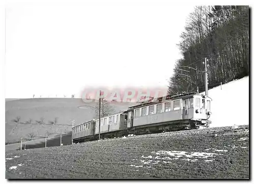 Moderne Karte Train pour Berne  entre Worb et Muri  Be 4/4 33 BF2 73 B10.8.4.1956. photo J-J Meltzer