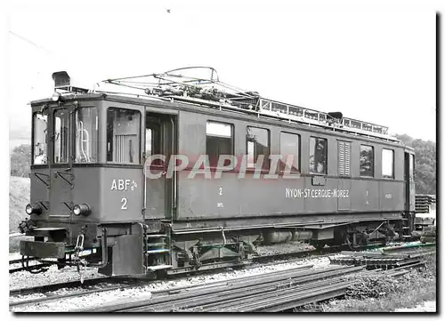 Moderne Karte Automotrice ABFe 4/4 2 ex M-LC a genolier.22.9.1963. photo J-L Rochaix
